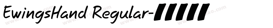 EwingsHand Regular字体转换